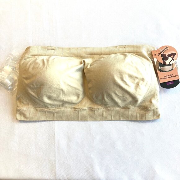 SHAPERMINT Convertible Strapless Bandeau Bra 2XL Beige 10400 NWT - Picture 2 of 9